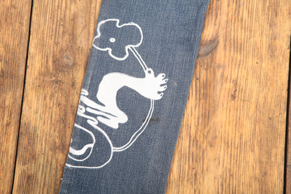 Upcycled Screenprint Jeans (W30)