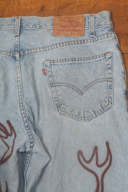 Vintage Hand Printed Levi's Jeans (W36)