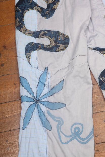 Handmade Appliqué Dragon Trousers (M)