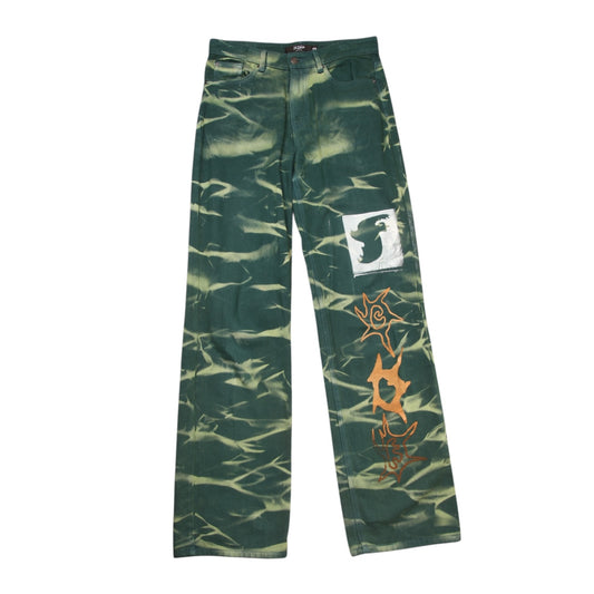 Upcycled Tie Dye Printed Jeans (W28)