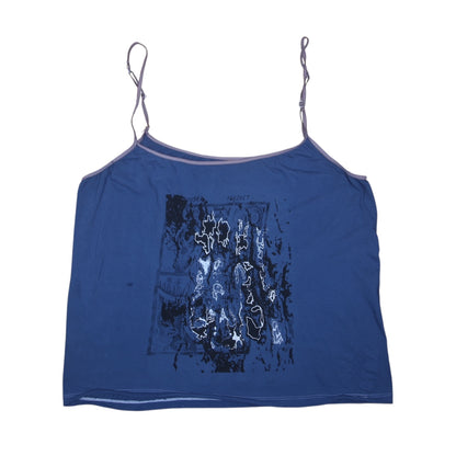 Upcycled Graphic Spaghetti Strap Vest