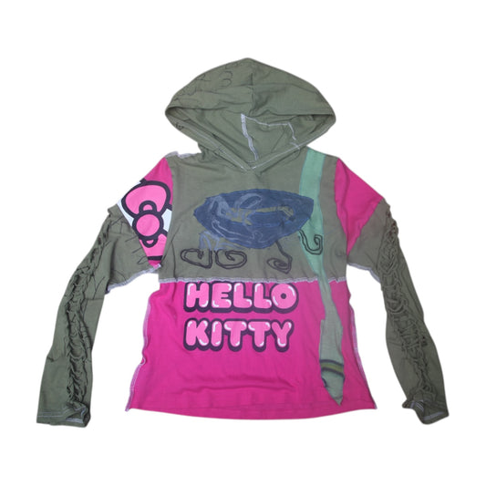 Reworked Hooded Long Sleeve Baby Tee (UK8)