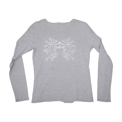 Screenprint Grey Long Sleeve T-Shirt (M)