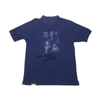 Tommy Hilfiger Upcycled Graphic Screenprint Polo Shirt (L)