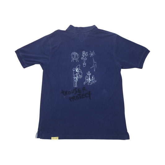 Tommy Hilfiger Upcycled Graphic Screenprint Polo Shirt (L)