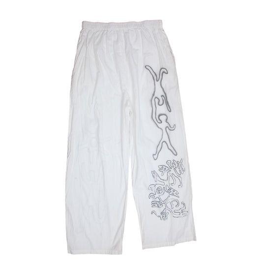 White Loose Cotton Trousers