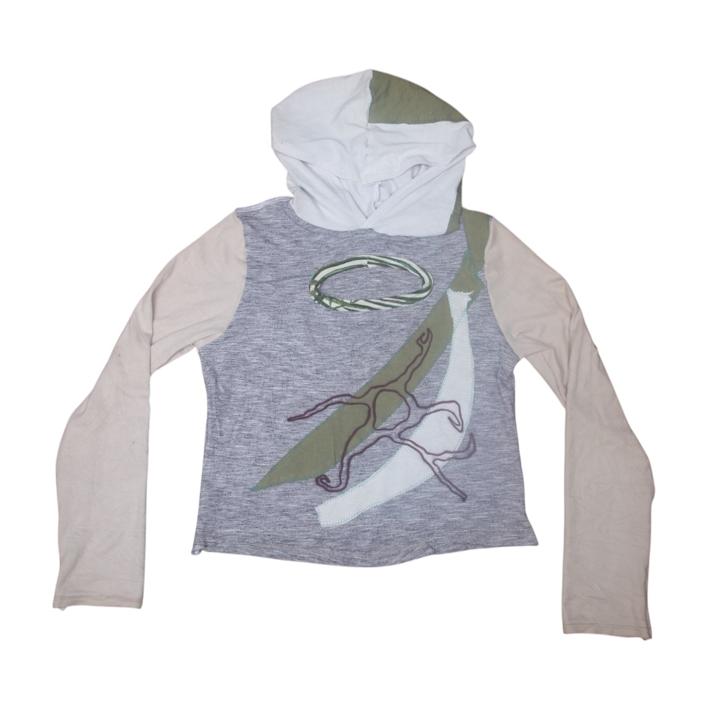 Reworked Hooded Long Sleeve Baby Tee (UK10)