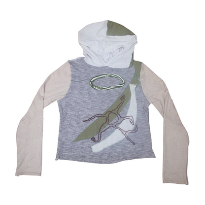 Reworked Hooded Long Sleeve Baby Tee (UK10)