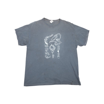 Upcycled Graphic Screenprint T-Shirt (L)