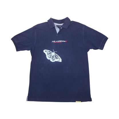 Tommy Hilfiger Upcycled Graphic Screenprint Polo Shirt (L)