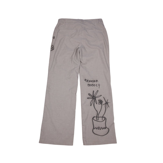 Smart Trousers Upcycled with Airbrush Design