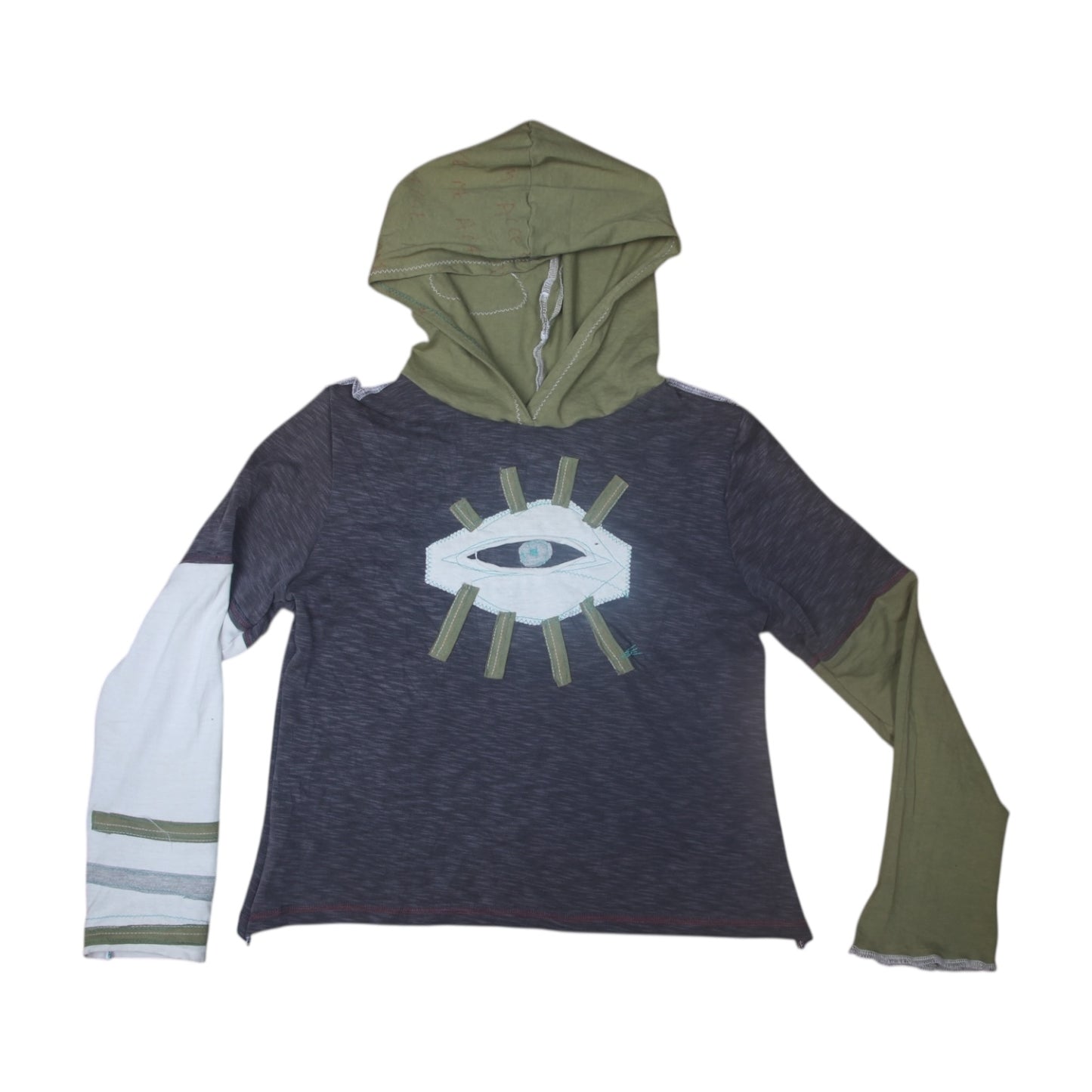 Reworked Hooded Long Sleeve Baby Tee (UK12)