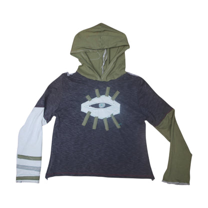 Reworked Hooded Long Sleeve Baby Tee (UK12)