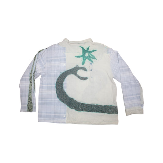 Long Sleeve Patchwork Snake Shirt (L)