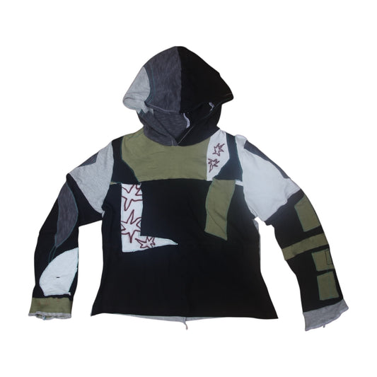 Reworked Hooded Long Sleeve Baby Tee (UK12)