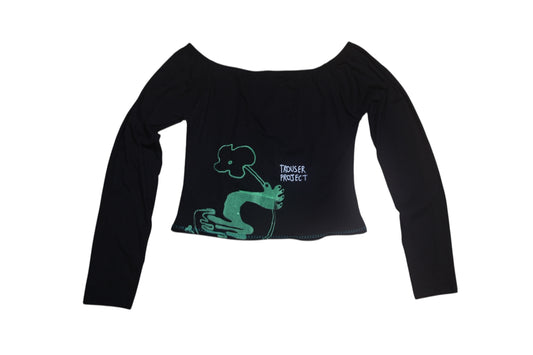 Going Out Long Sleeve Off The Shoulder Top (UK10)