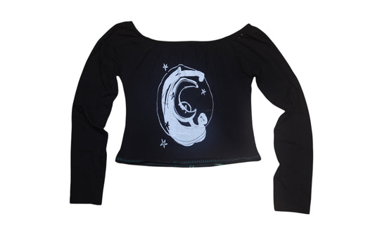 Going Out Long Sleeve Off The Shoulder Top (UK10)