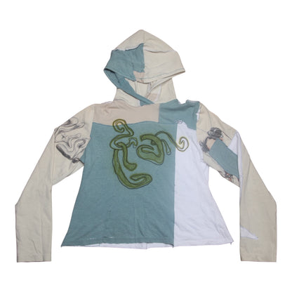 Long Sleeve Hooded Airbrush Top (UK14)