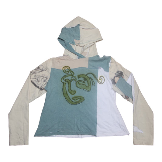 Long Sleeve Hooded Airbrush Top (UK14)