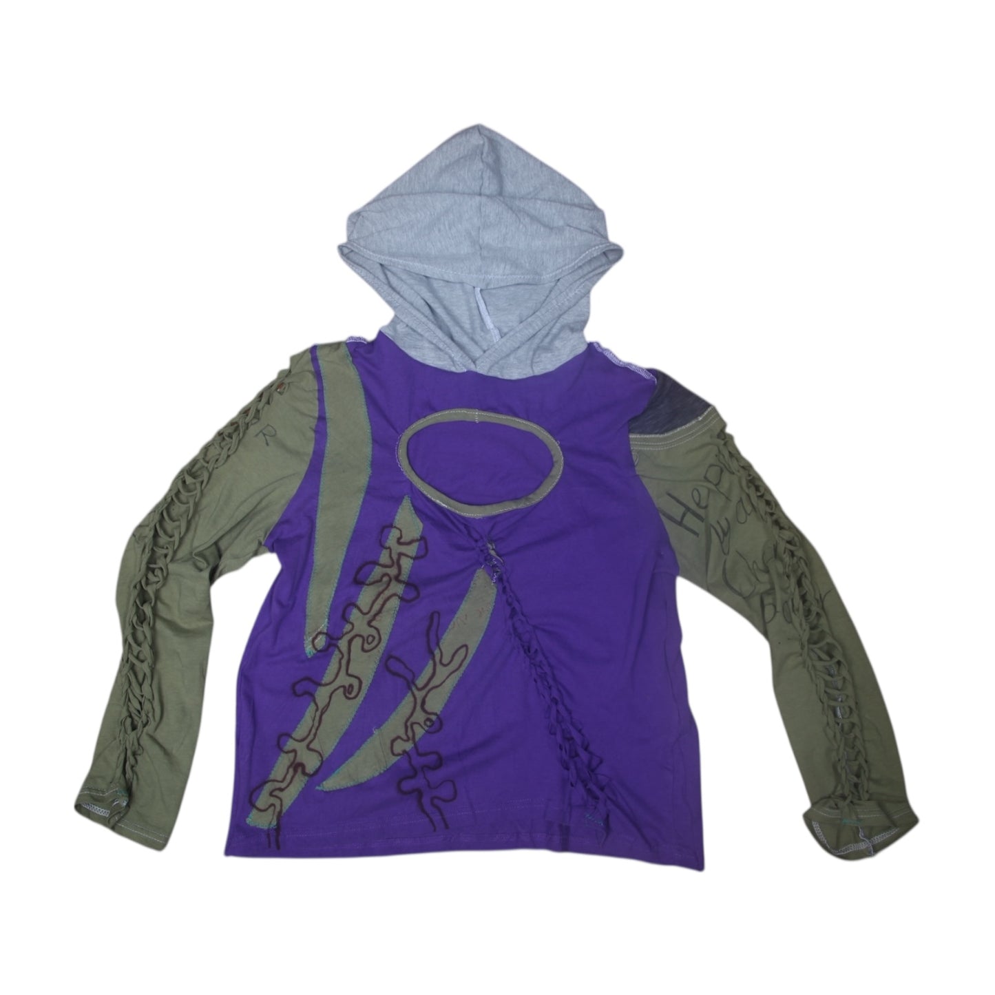 Reworked Hooded Long Sleeve Baby Tee (UK14)