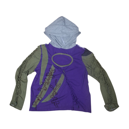 Reworked Hooded Long Sleeve Baby Tee (UK14)