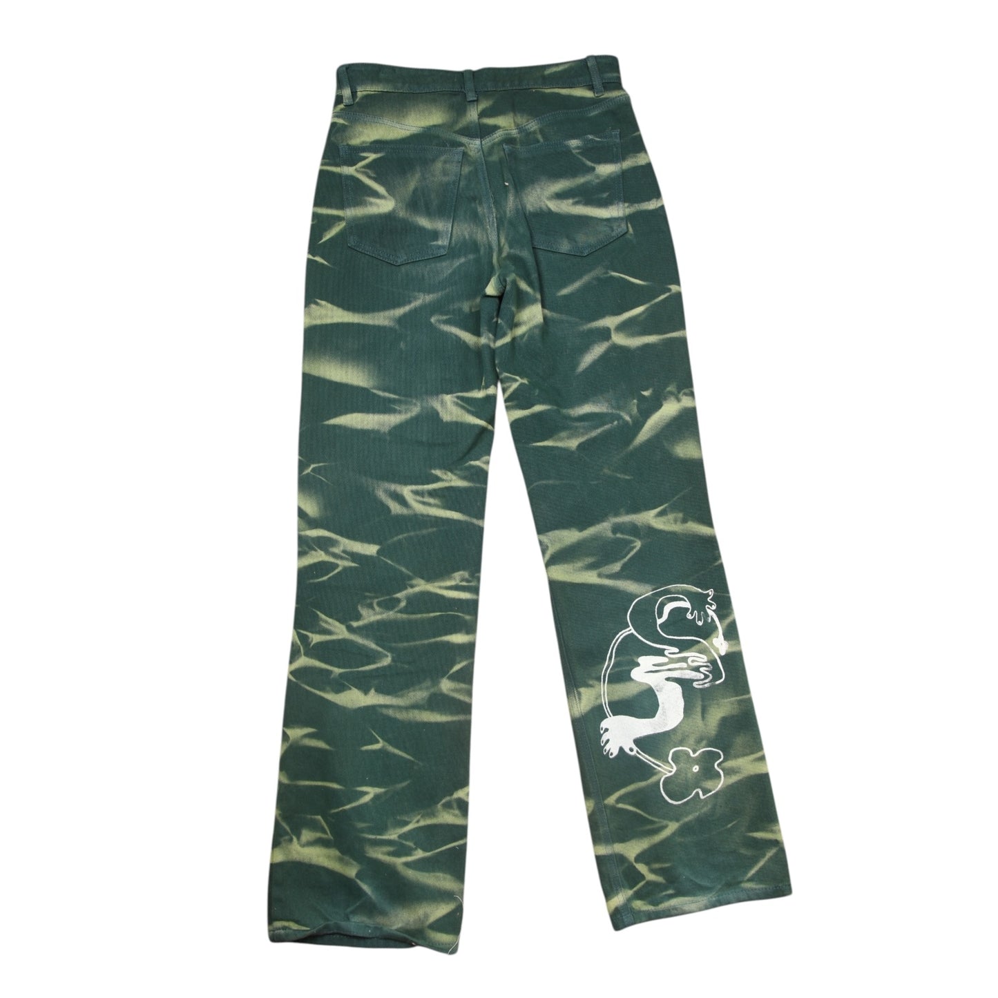 Upcycled Tie Dye Printed Jeans (W28)