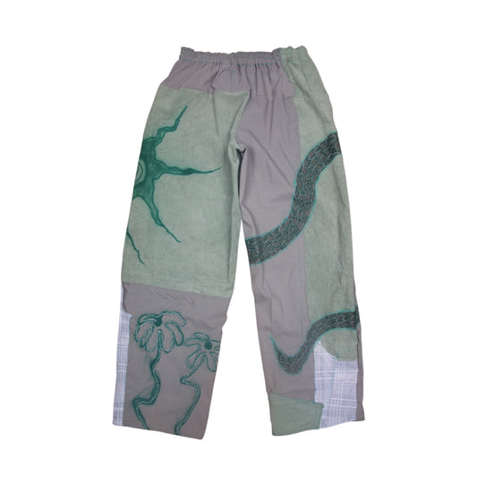 Handmade Appliqué Snake Trousers (L)