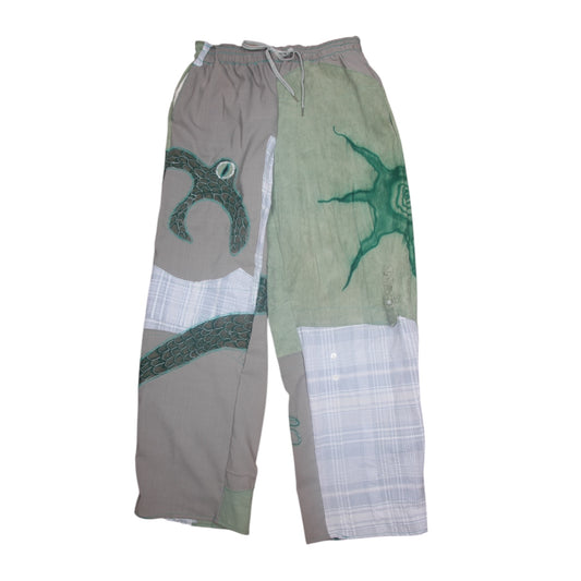 Handmade Appliqué Snake Trousers (L)