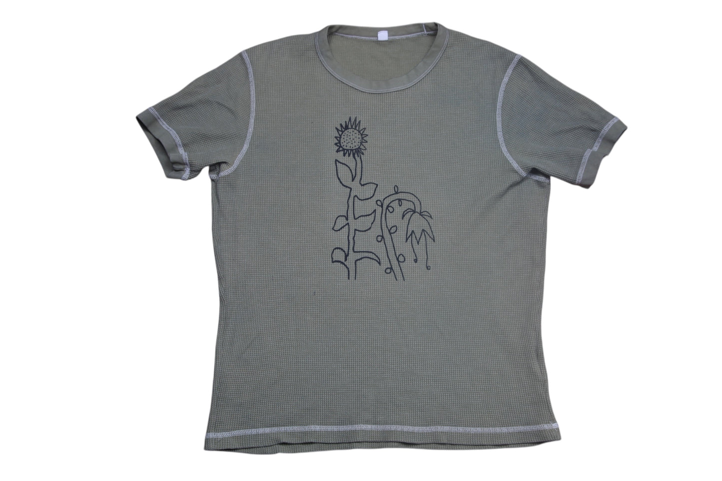 Short Sleeve Graphic Screenprint Upcycled T-Shirt (L)