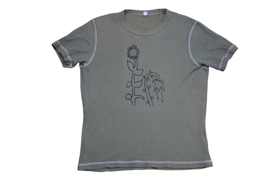 Short Sleeve Graphic Screenprint Upcycled T-Shirt (L)