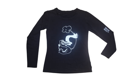 Thermal Long Sleeve Screenprint Upcycled T-Shirt (S)