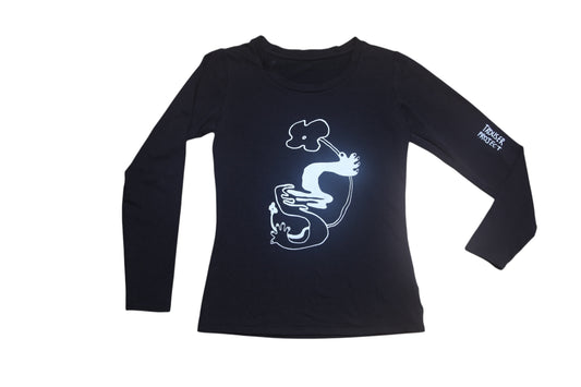 Thermal Long Sleeve Screenprint Upcycled T-Shirt (S)