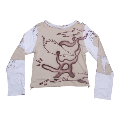 Long Sleeve Hooded Airbrush Top (UK10)