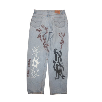 Vintage Hand Printed Levi's Jeans (W36)