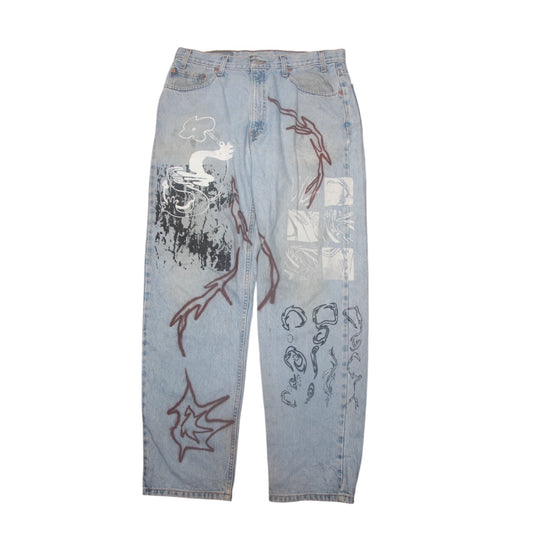 Vintage Hand Printed Levi's Jeans (W36)