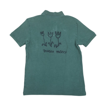 Screenprint Upcycled Green Polo T-Shirt
