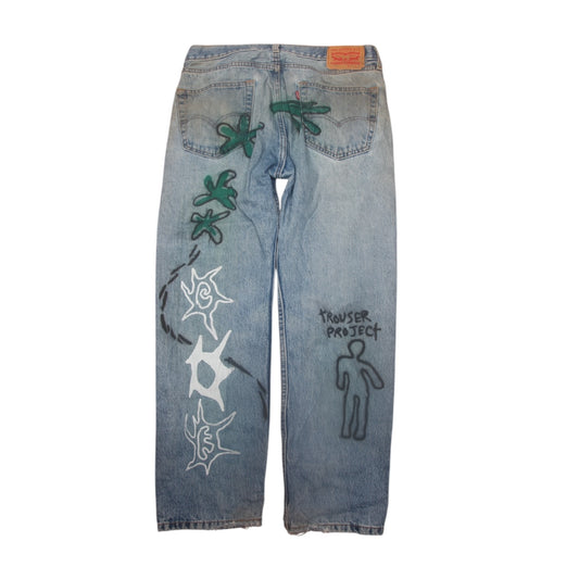 Vintage Hand Printed Levi's Jeans (W34)