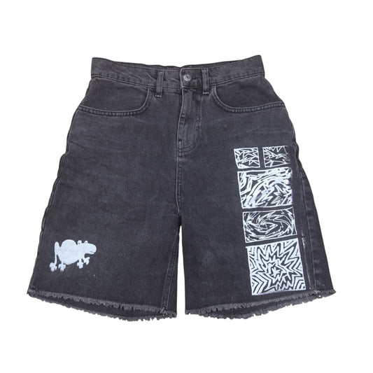Upcycled Black Denim Jorts