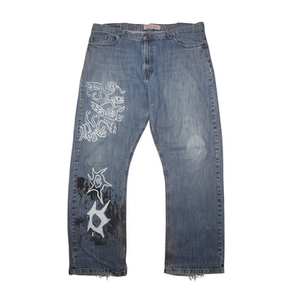 Vintage Hand Printed Wrangler Jeans (W40)