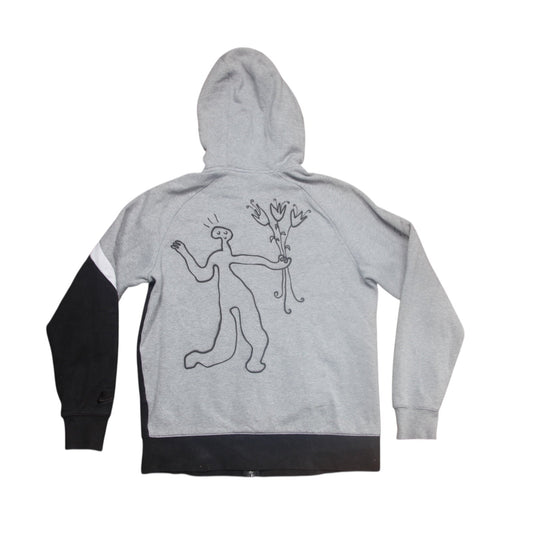 Nike Graphic Airbrush Upcycled Sustainable Hoodie (L)
