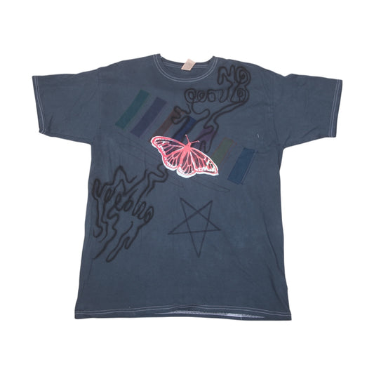 Screenprint Upcycled Graphic Short Sleeve T-Shirt (L)