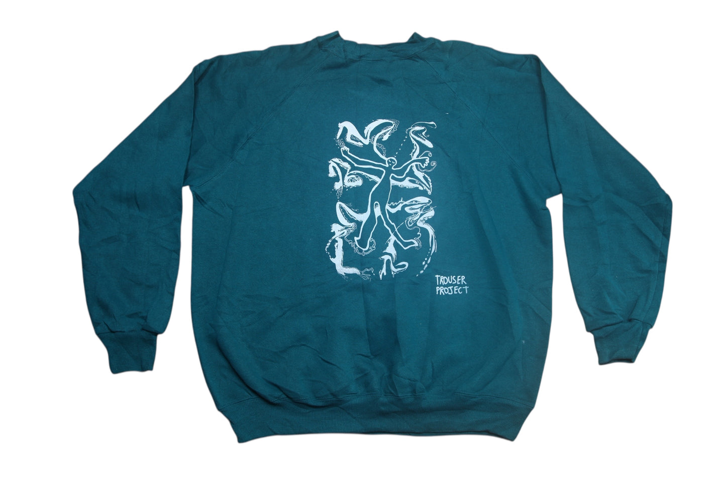 Graphic Screenprint Upcycled Sustainable Jumper (XL)