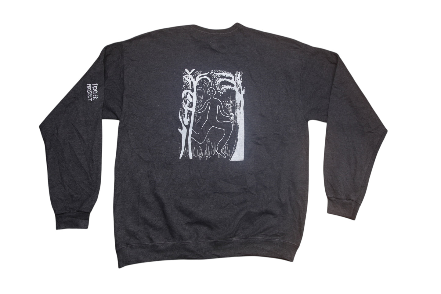 Graphic Screenprint Upcycled Sustainable Jumper (L)