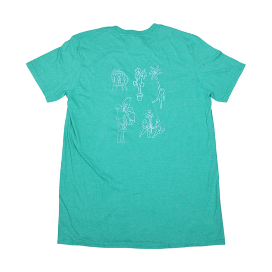 Screenprint Upcycled Graphic Short Sleeve T-Shirt (M)