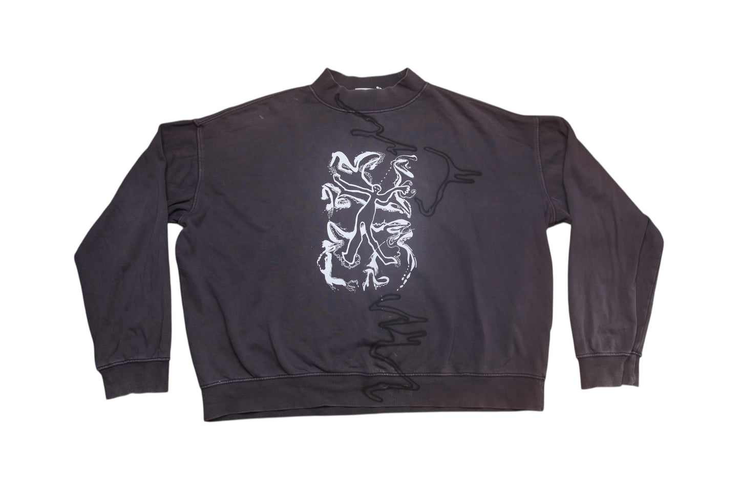 Graphic Screenprint Upcycled Sustainable Jumper (XXL)