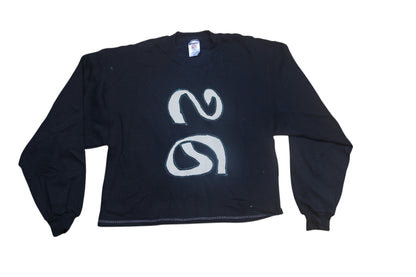 Graphic Screenprint Upcycled Sustainable Jumper (S)