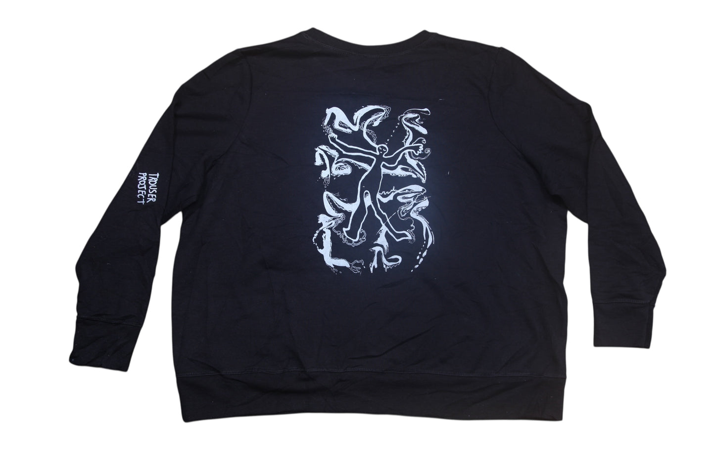 Graphic Screenprint Upcycled Sustainable Jumper (XL)