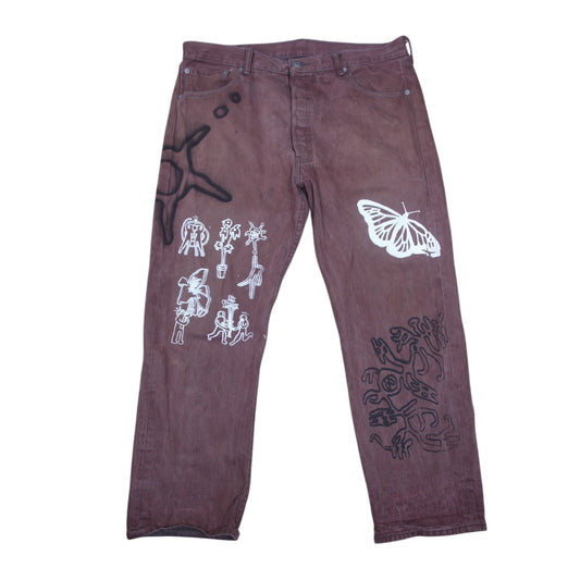 Upcycled Brown Levi's Jeans
