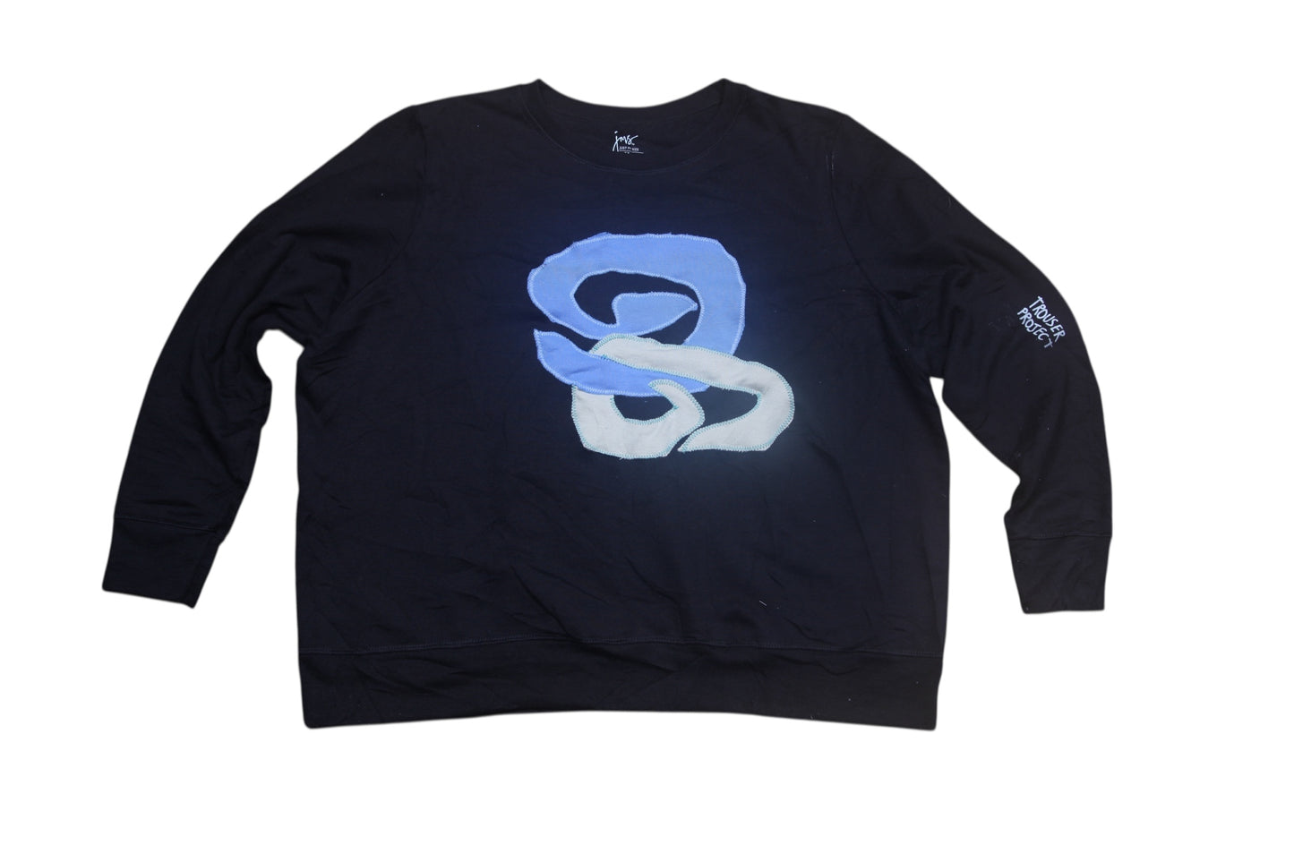 Graphic Screenprint Upcycled Sustainable Jumper (XL)