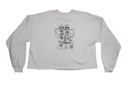 Graphic Screenprint Upcycled Sustainable Jumper (XL)